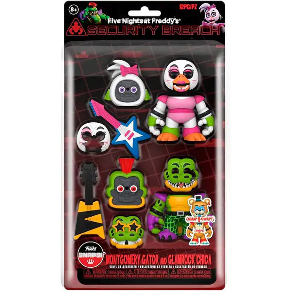 pachet 2 figurine Five Nights at Freddys Montgomery Gator si Glamrock Chica poza produsului