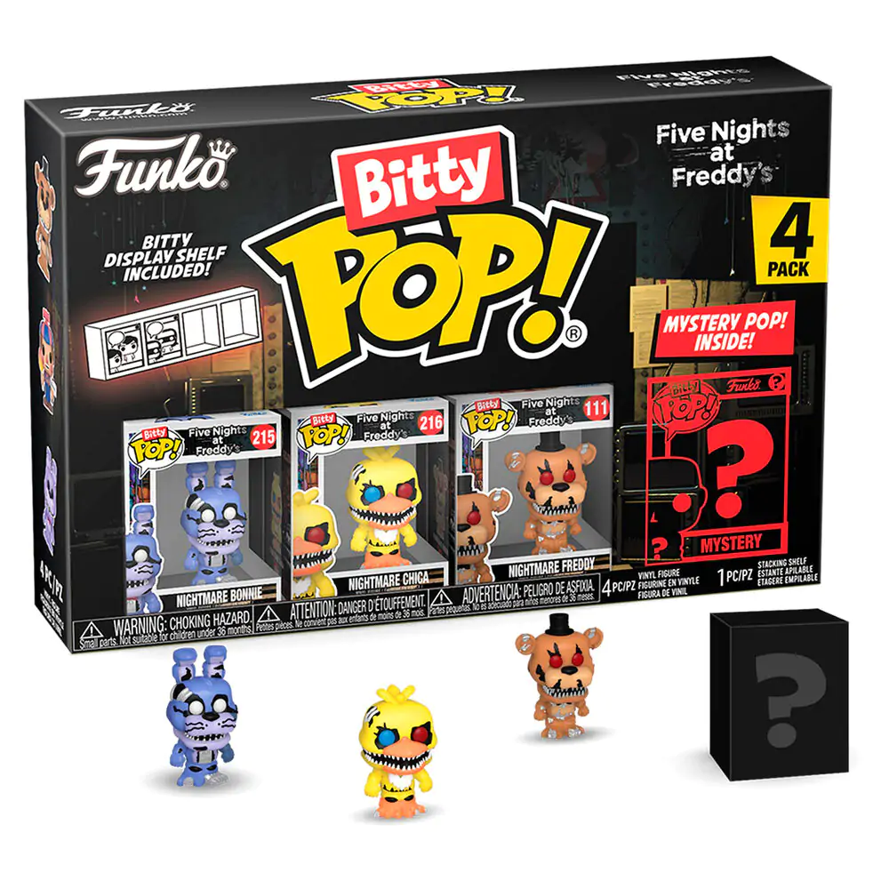 Blister 4 figurine Bitty POP Five Nights at Freddys Nightmare Bonnie poza produsului