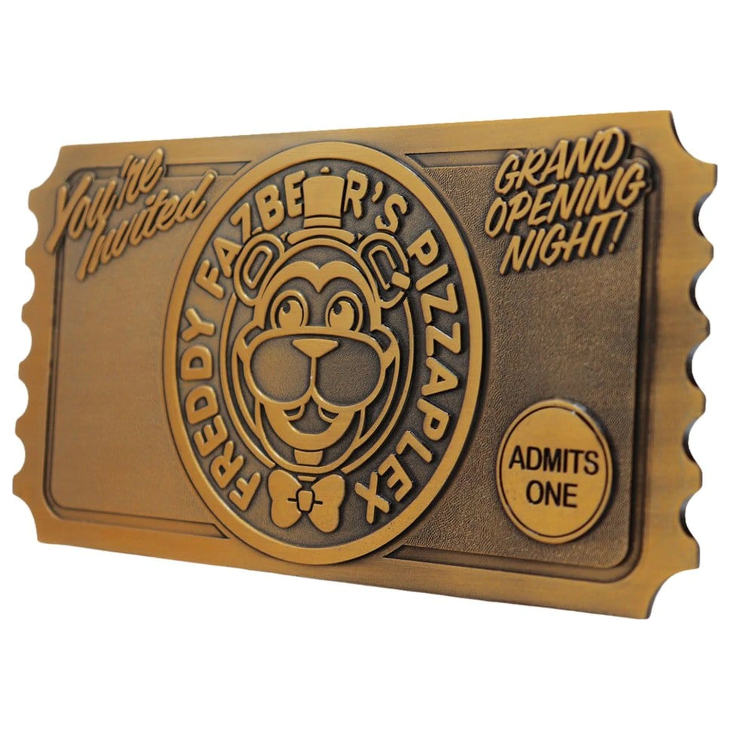 Five Nights at Freddy's Replica Pizzaplex Opening Night Ticket Editie Limitata poza produsului