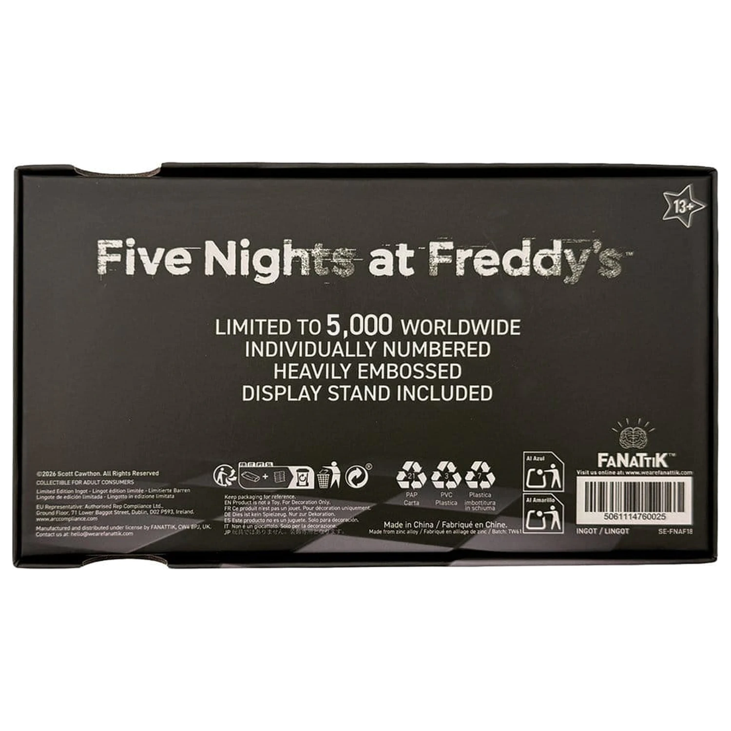 Five Nights at Freddy's Replica Pizzaplex Opening Night Ticket Editie Limitata poza produsului