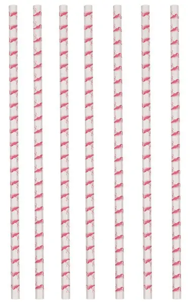 Flamingo paie de hartie, set de 12 piese poza produsului