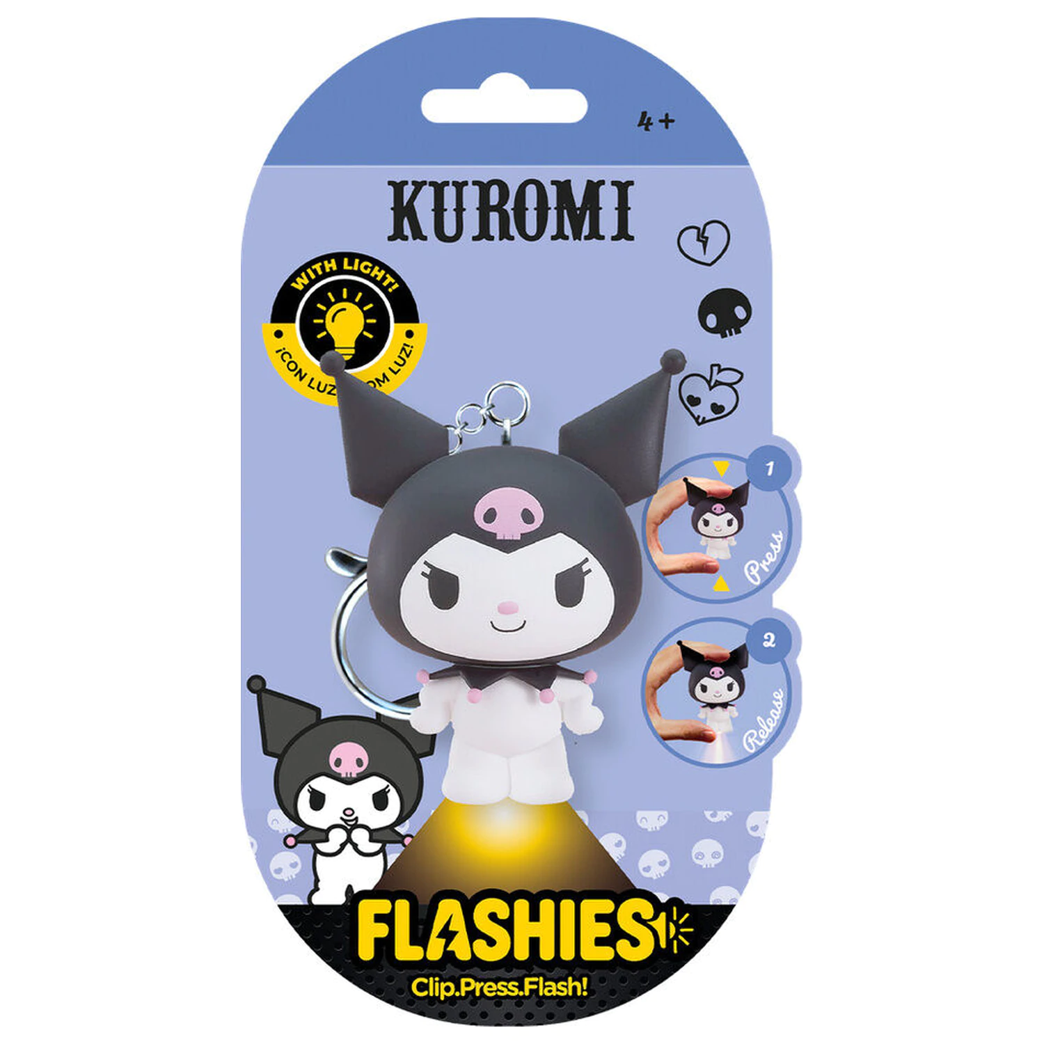 Flashies Hello Kitty Kuromi 3D breloc cu lanterna LED poza produsului