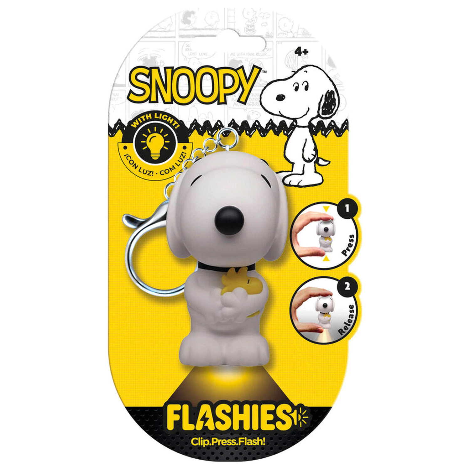 Flashies Peanuts Snoopy breloc 3D cu lanterna LED poza produsului