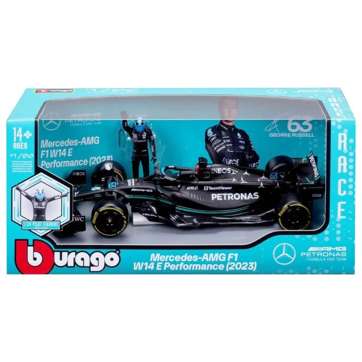 Formula 1 F1 Mercedes W14 E Perf. 2023 Hamilton – Model Die-cast 1/24 poza produsului