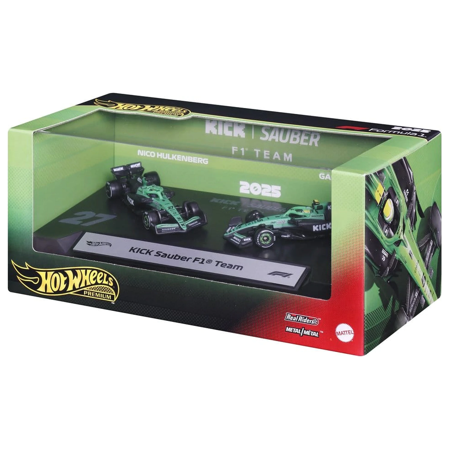 Formula 1 Hot Wheels Vehicule Premium Die-Cast Pachet de 2 bucati 1/64 KICK Sauber Team poza produsului