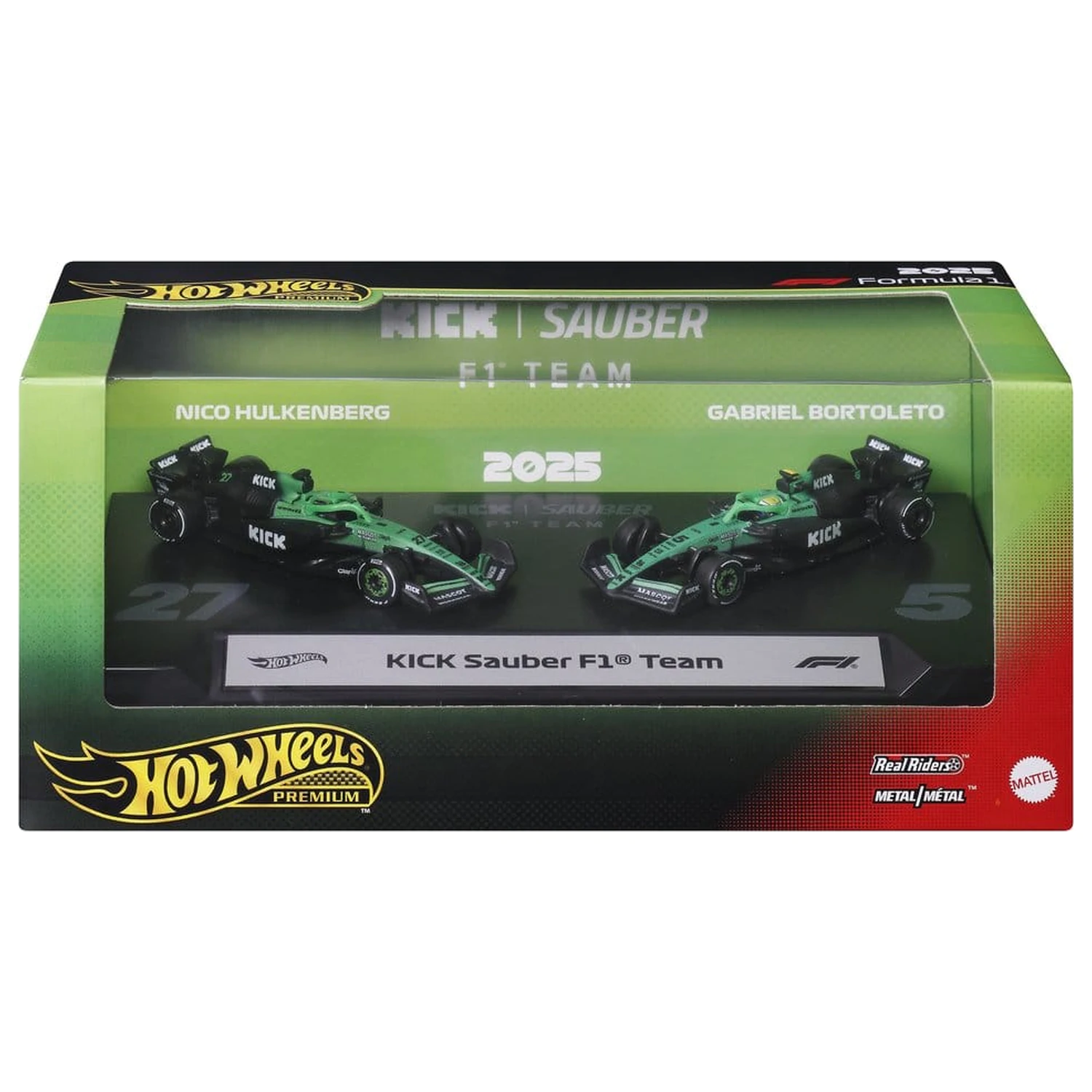 Formula 1 Hot Wheels Vehicule Premium Die-Cast Pachet de 2 bucati 1/64 KICK Sauber Team poza produsului