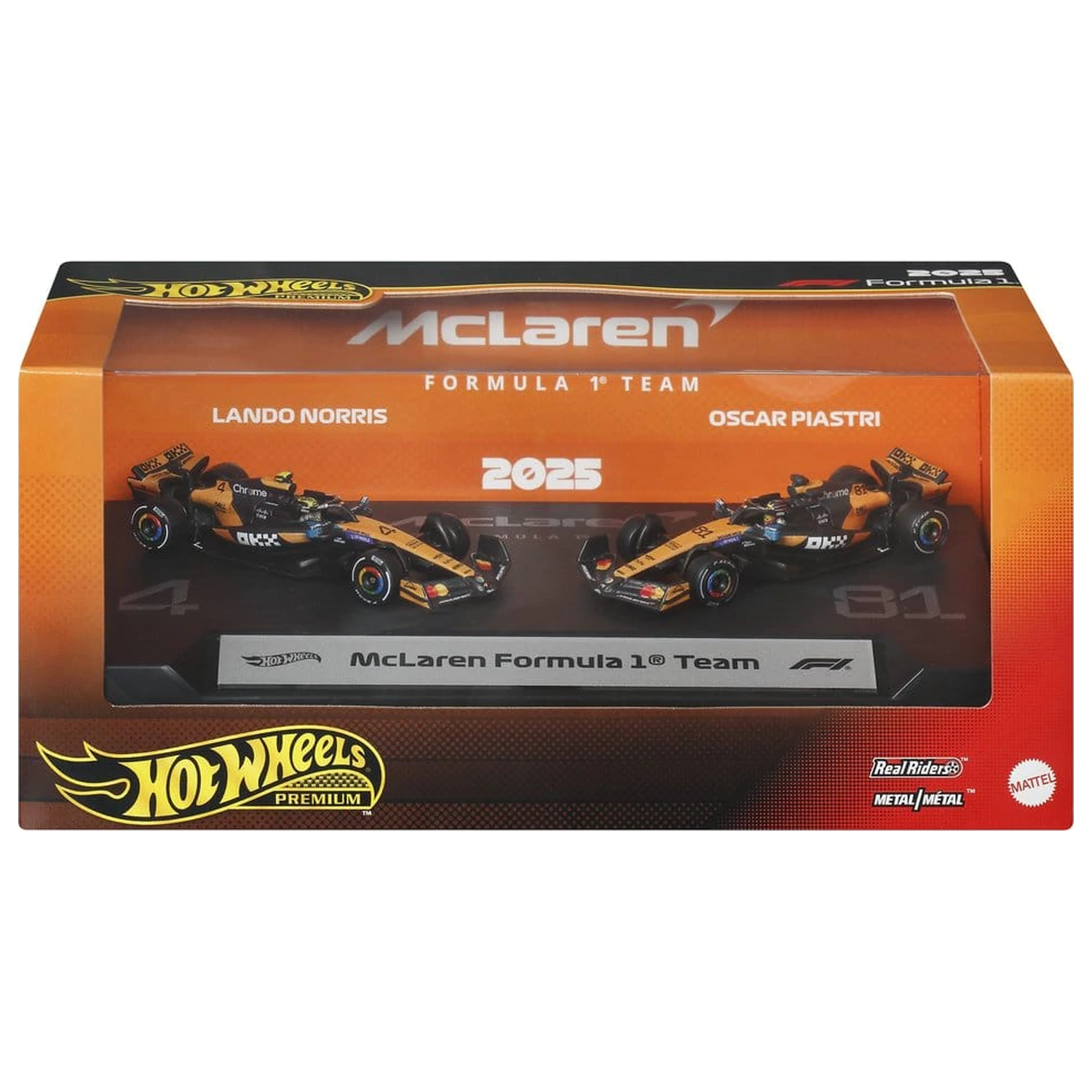 Formula 1 Hot Wheels Premium Die-Cast Vehicul pachet de 2 bucati 1:64 Team McLaren poza produsului