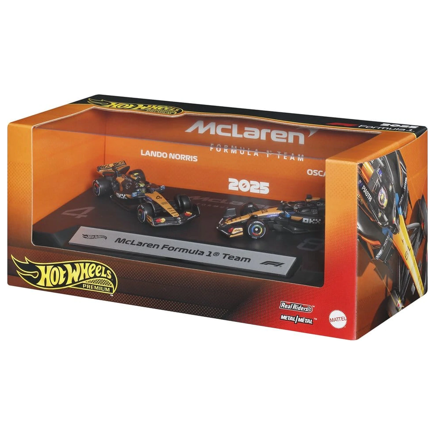 Formula 1 Hot Wheels Premium Die-Cast Vehicul pachet de 2 bucati 1:64 Team McLaren poza produsului