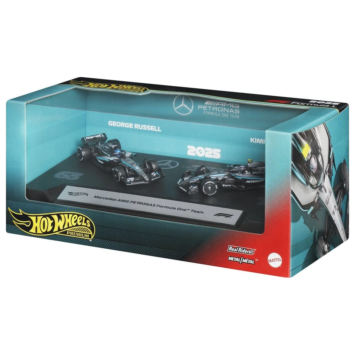 Formula 1 Hot Wheels Premium Die-Cast Vehicle 2-Pack 1:64 Team Mercedes-AMG PETRONAS poza produsului