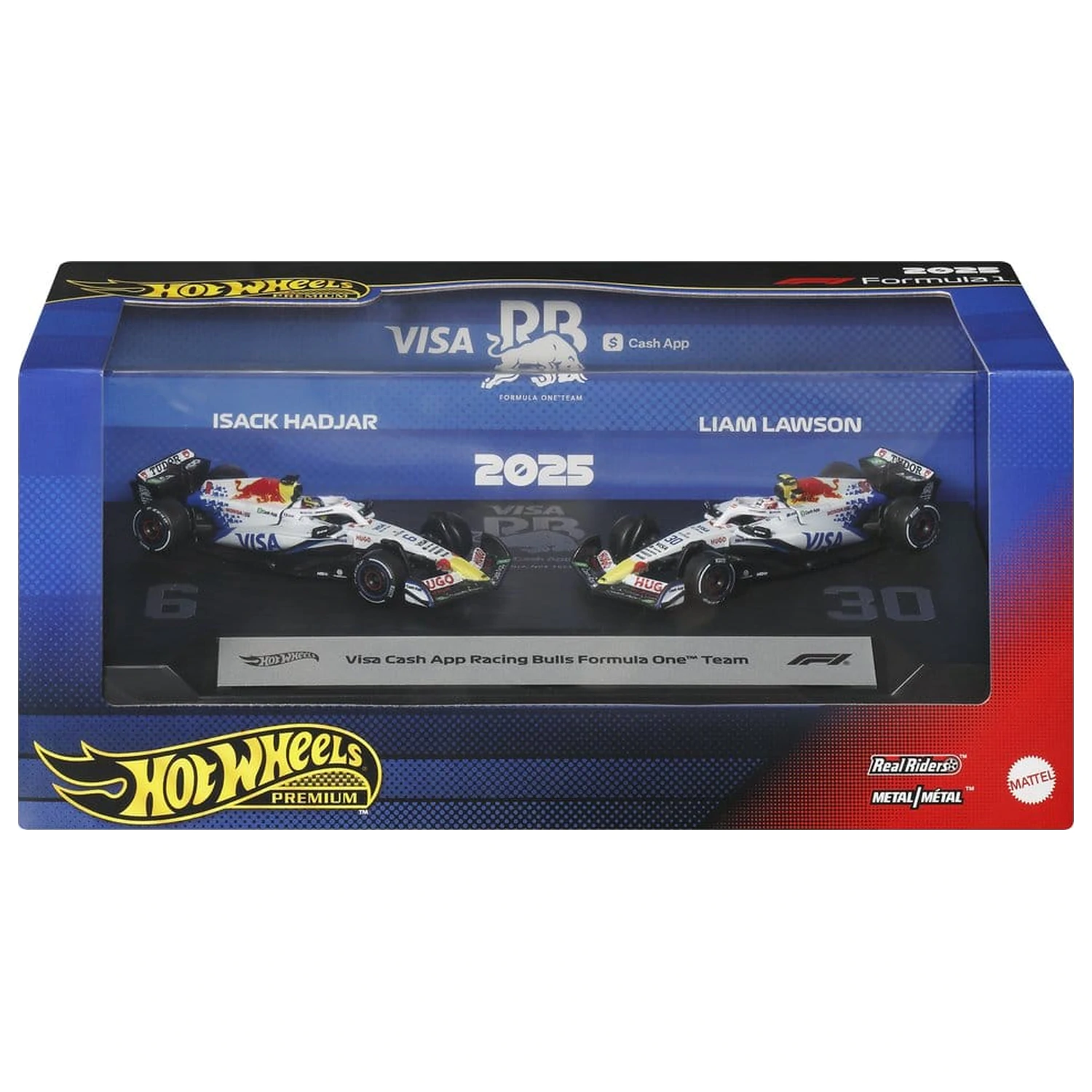 Formula 1 Hot Wheels Premium Die-Cast Vehicle 2-Pack 1:64 Team Visa Cash App Racing Bulls poza produsului