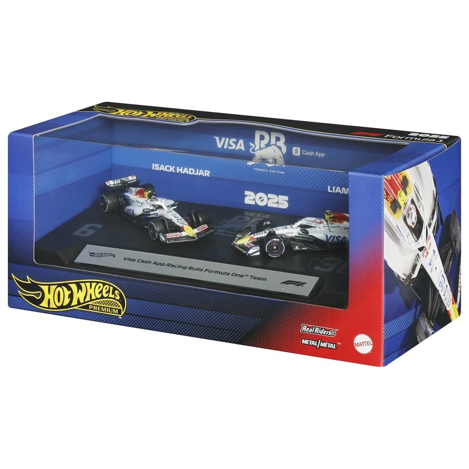 Formula 1 Hot Wheels Premium Die-Cast Vehicle 2-Pack 1:64 Team Visa Cash App Racing Bulls poza produsului