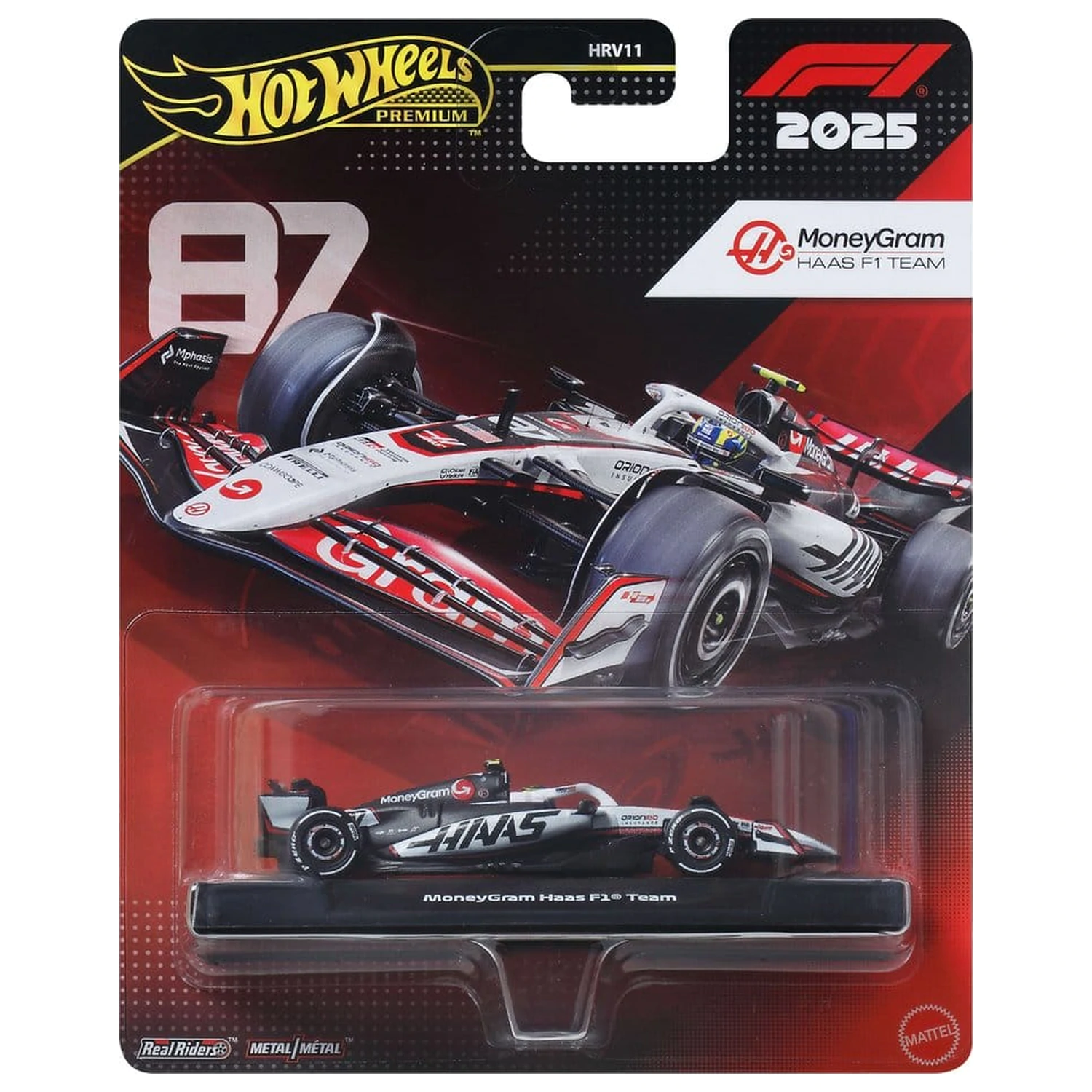 Formula 1 Hot Wheels Premium Vehicul turnat sub presiune 1/64 MoneyGram Haas F1 Team poza produsului
