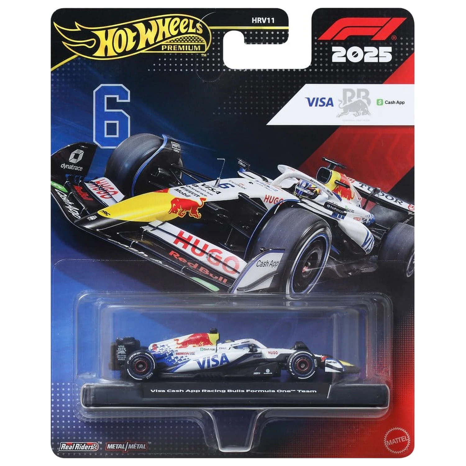 Formula 1 Hot Wheels Premium Vehicul turnat sub presiune 1/64 Visa Cash App Racing Bulls F1 Team poza produsului
