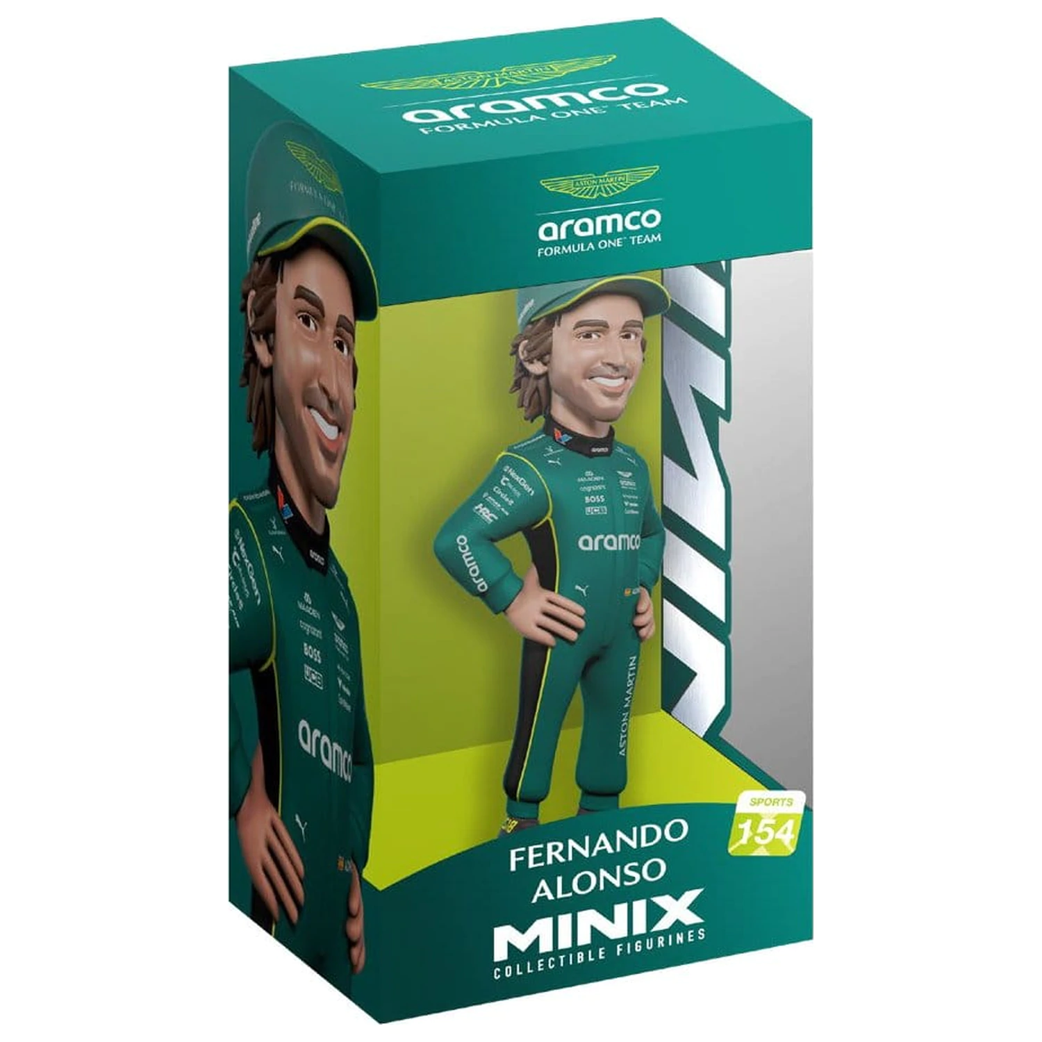 Formula 1 Minix Figurina Fernando Alonso (Aston Martin) 12 cm poza produsului