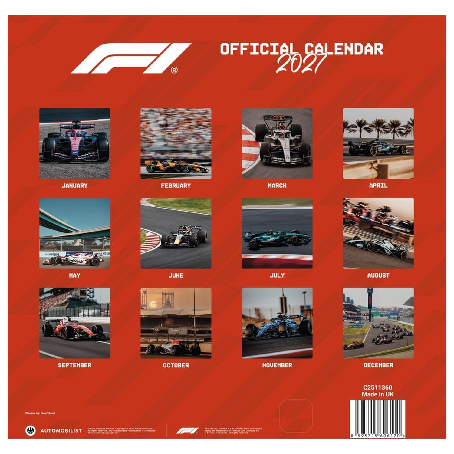 Formula 1 Calendar 2027 30 x 30 cm poza produsului