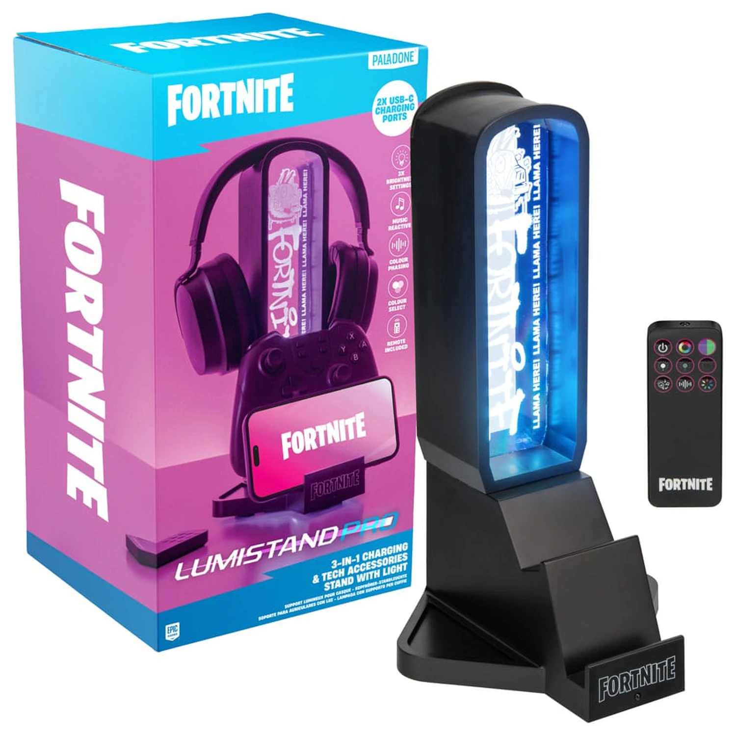 Suport casti pentru birou Fortnite cu lumina 30 cm poza produsului
