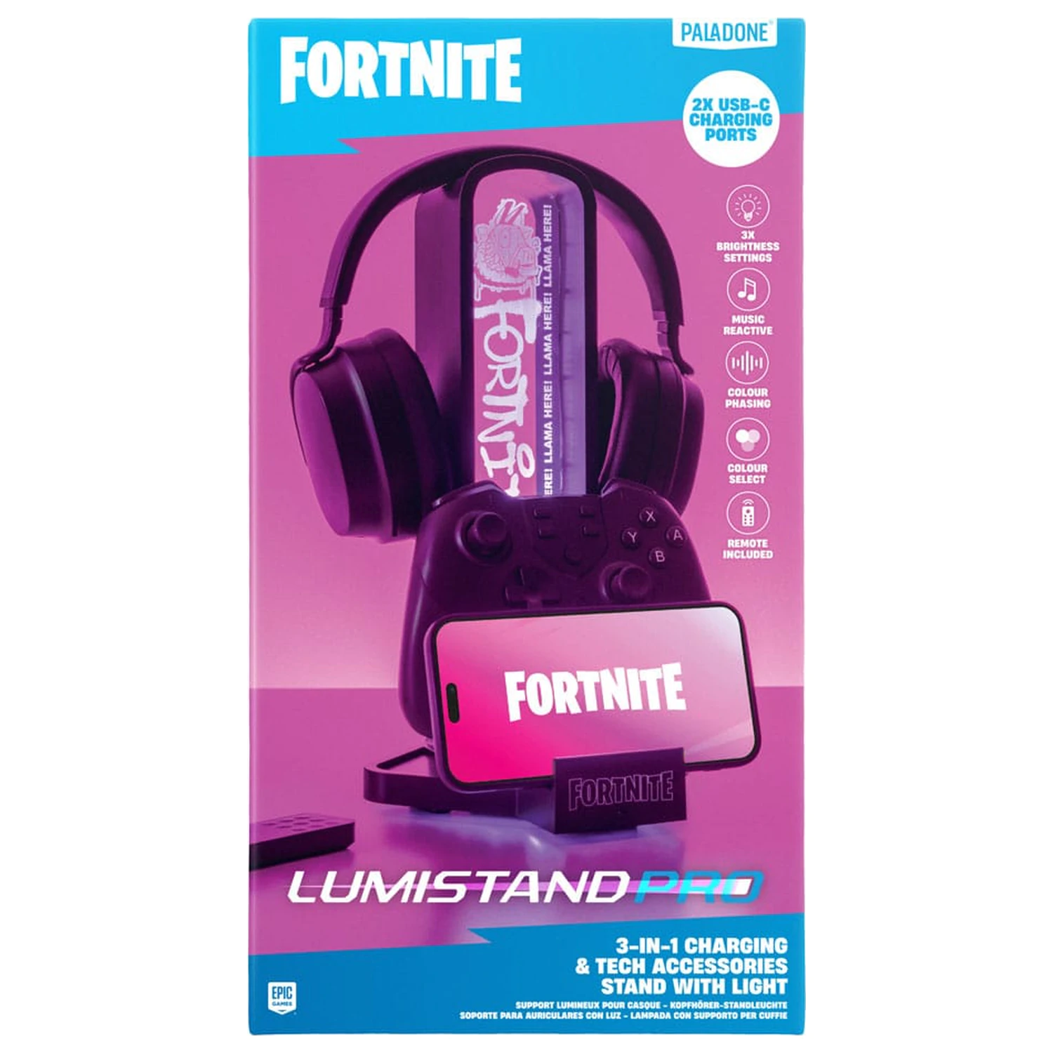 Suport casti pentru birou Fortnite cu lumina 30 cm poza produsului