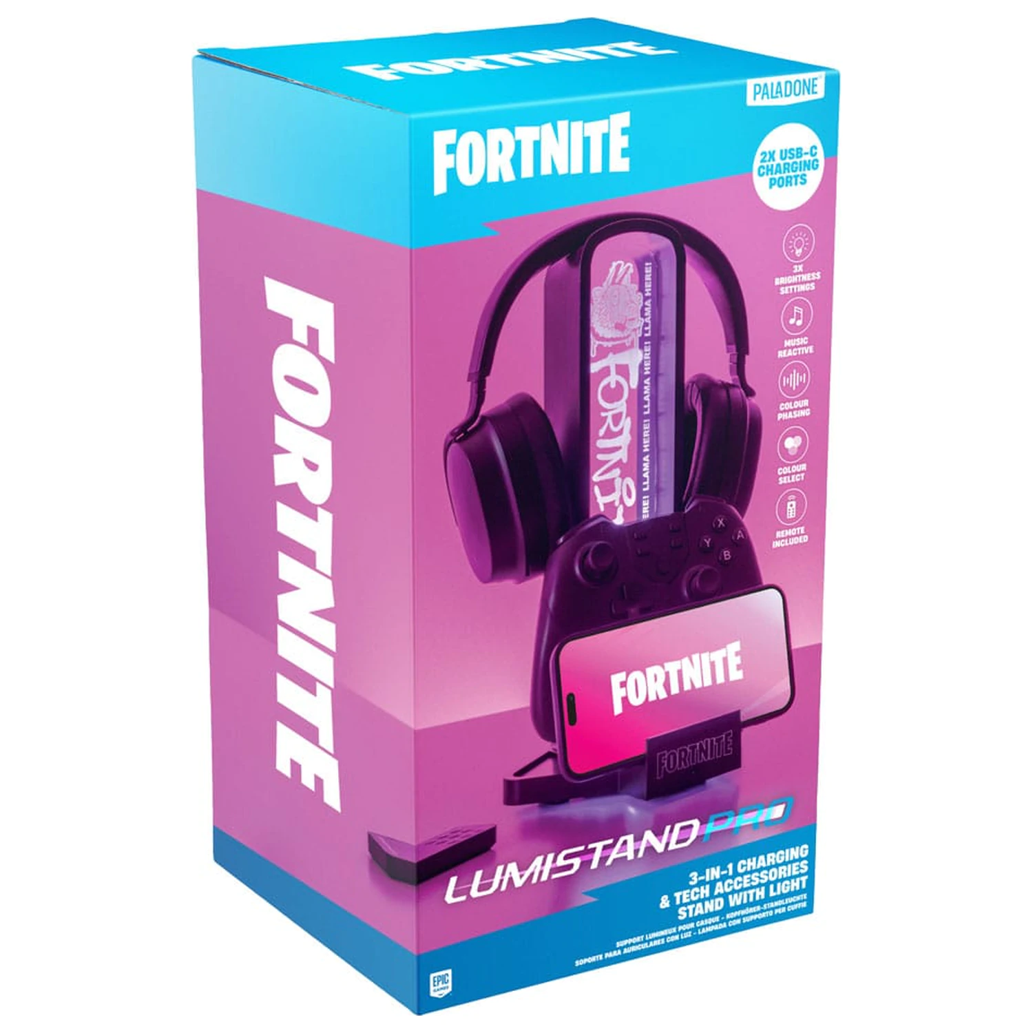 Suport casti pentru birou Fortnite cu lumina 30 cm poza produsului