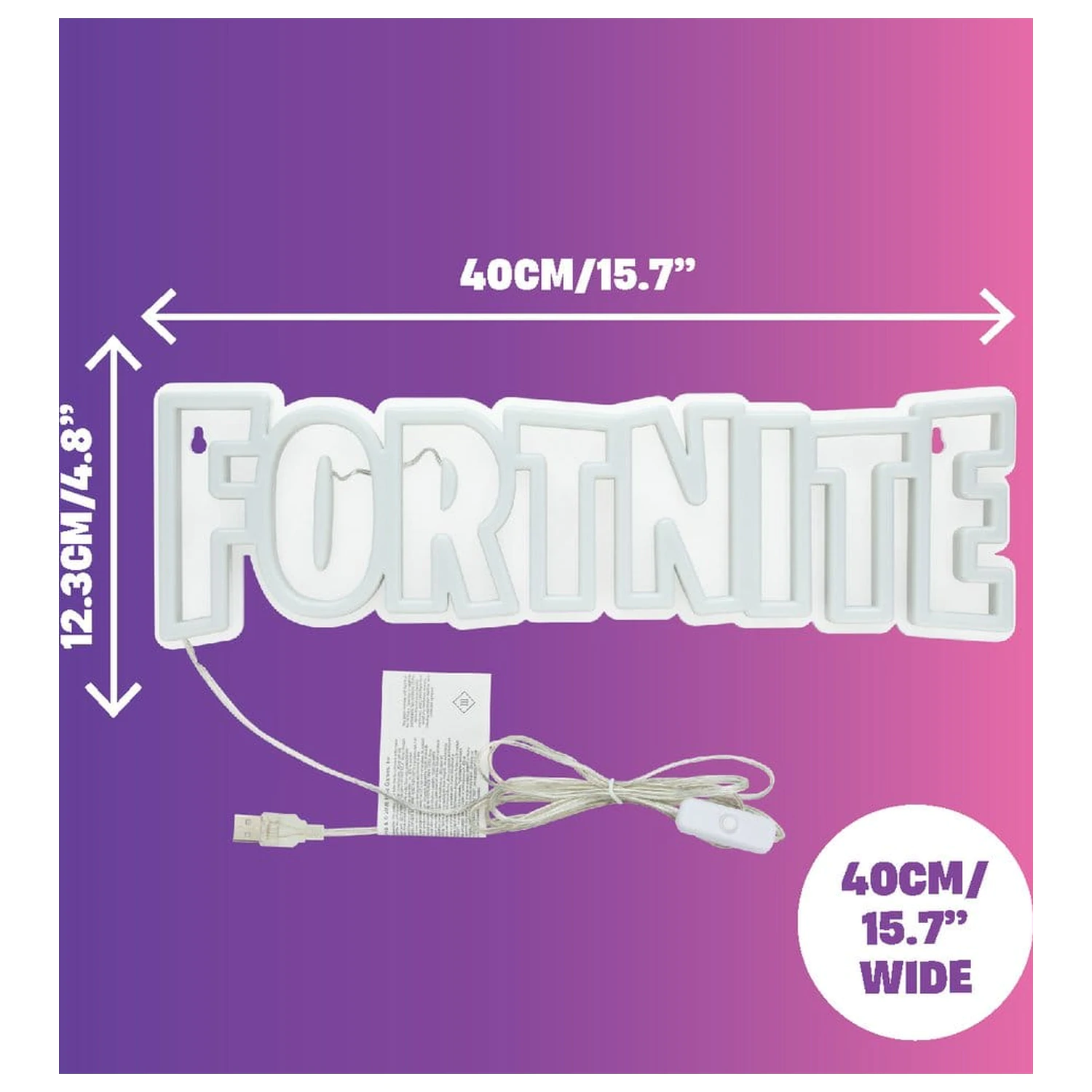 Lampa LED Neon Fortnite de Perete 40 cm poza produsului