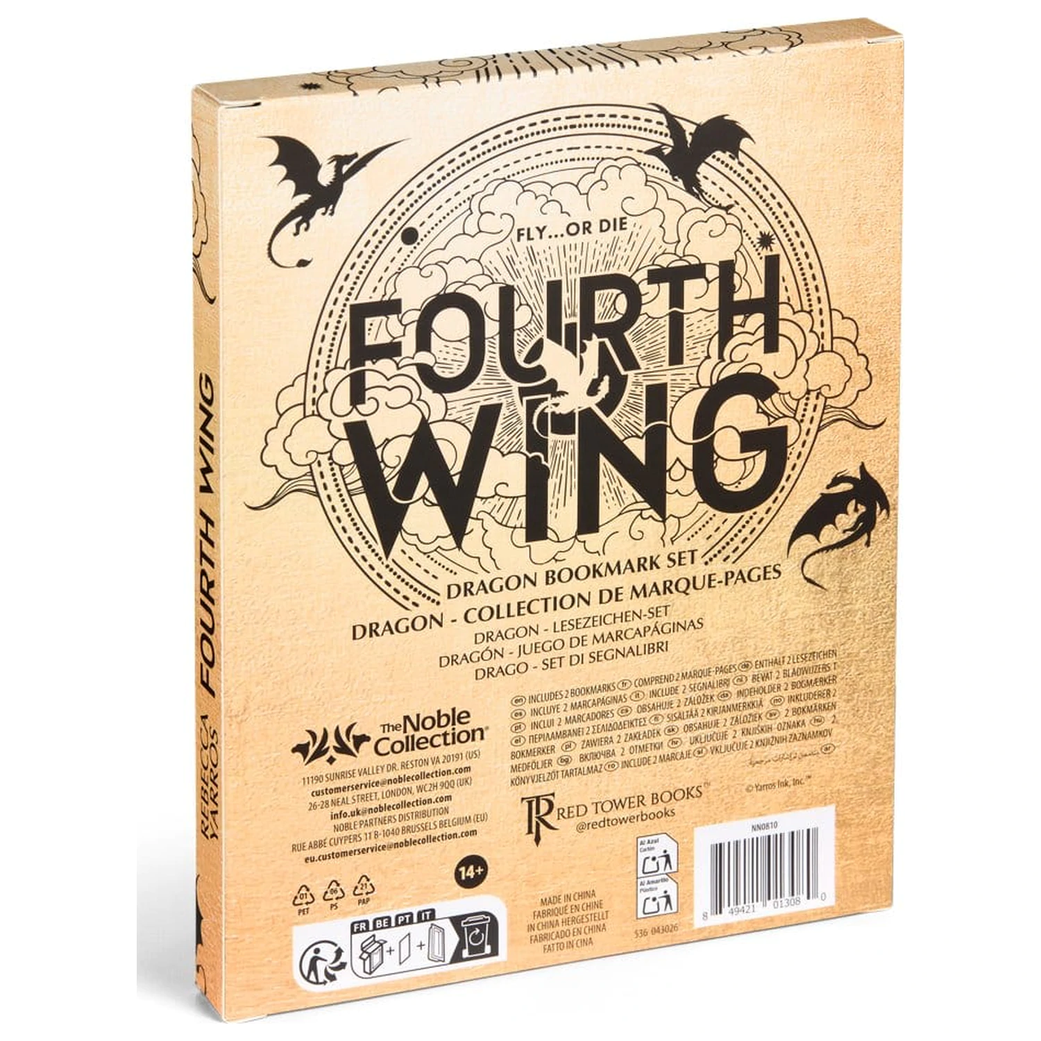 Fourth Wing Semne de carte 2 bucăți Dragon 15 cm poza produsului