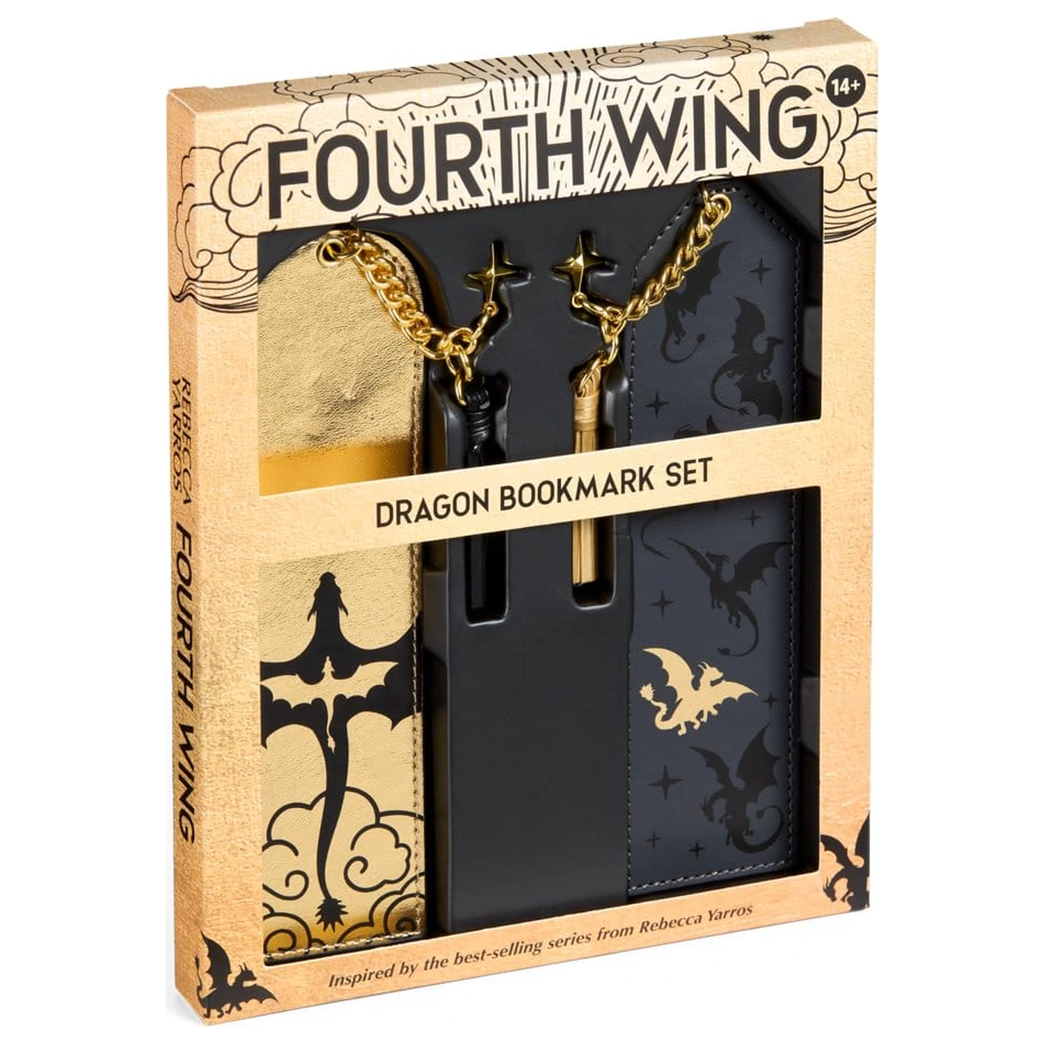 Fourth Wing Semne de carte 2 bucăți Dragon 15 cm poza produsului