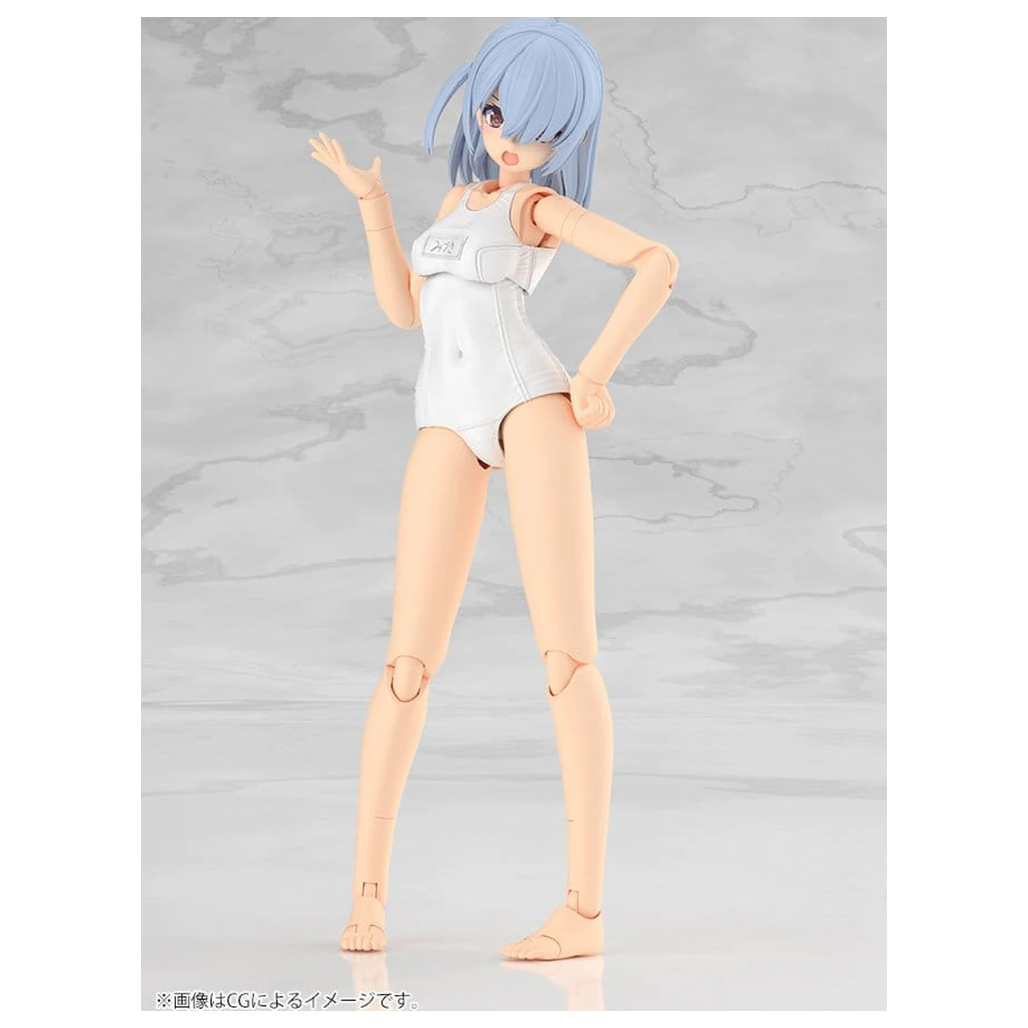 Frame Arms Girl Plastic Model Kit Mizuki School Swimsuits White Ver. 16 cm poza produsului