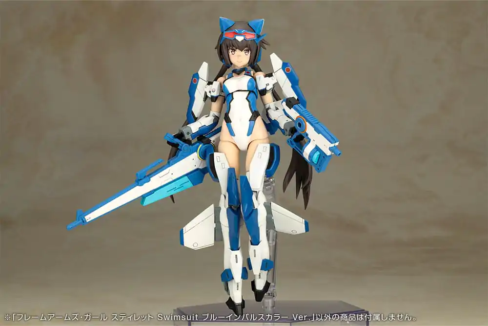 Frame Arms Girl Kit Model din Plastic Stylet Costum de baie Blue Impulse Color Ver. 16 cm poza produsului