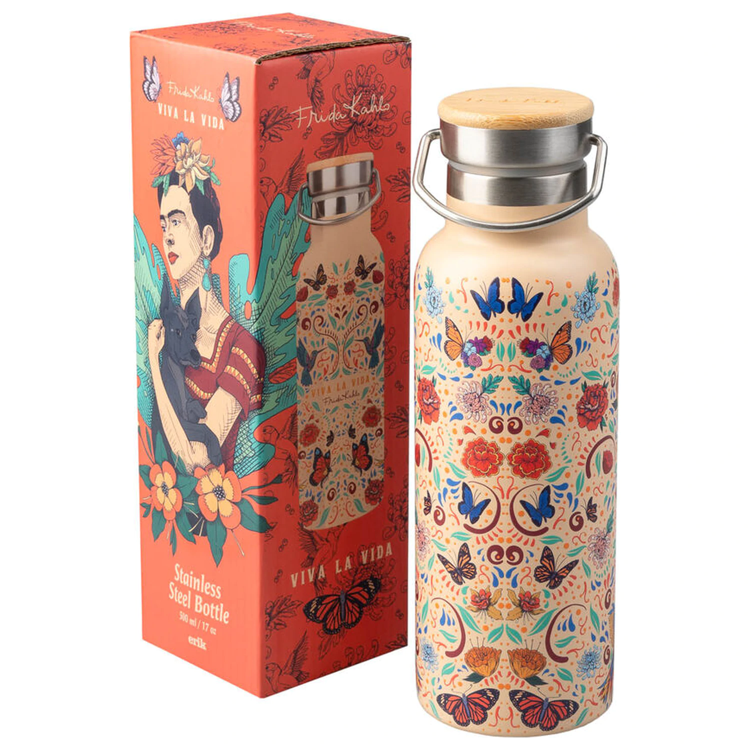 Frida Kahlo Long Live Life sticla din otel inoxidabil 500ml poza produsului