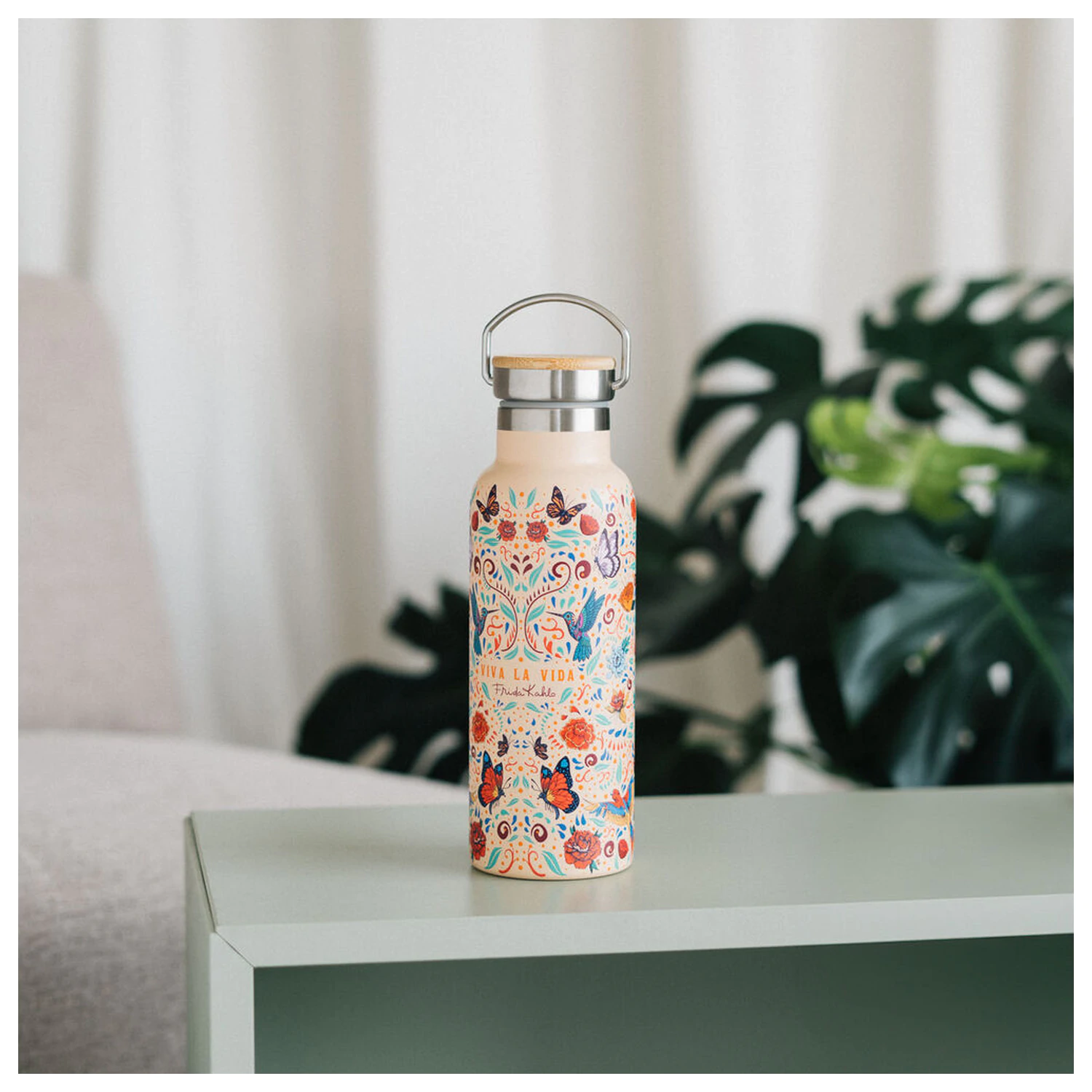 Frida Kahlo Long Live Life sticla din otel inoxidabil 500ml poza produsului