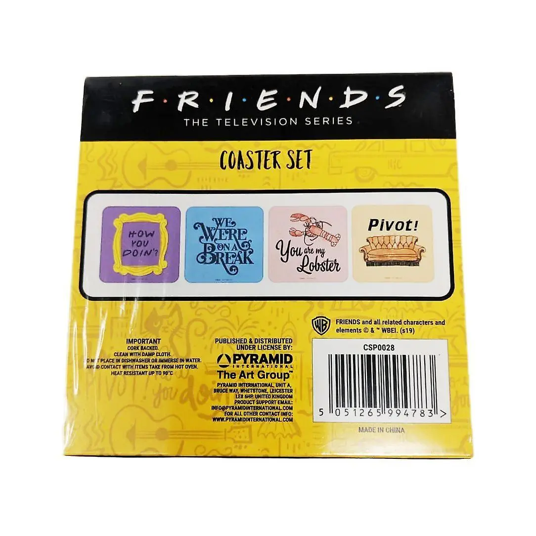 Set de 4 suporturi de pahar Friends cu citate poza produsului