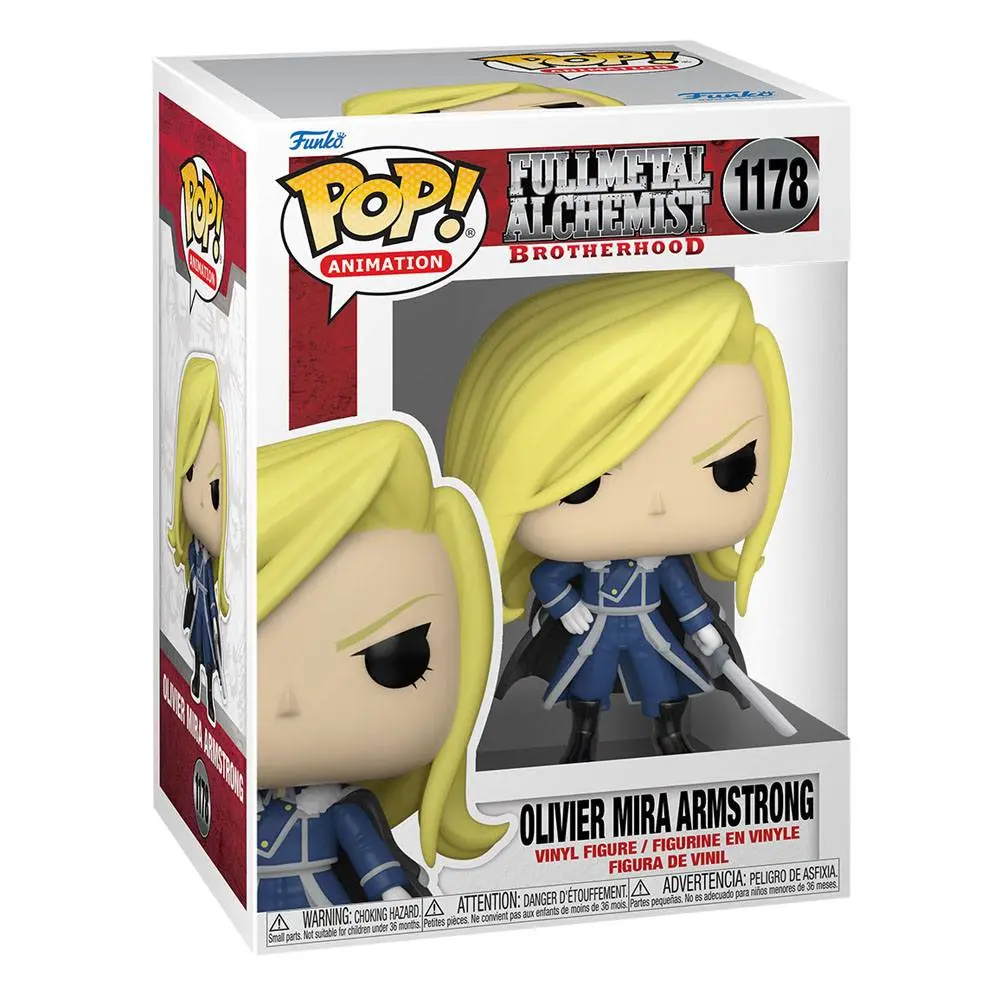 Figurină de vinil POP! Animation Fullmetal Alchemist Brotherhood Olivier Armstrong cu Sabie 9 cm poza produsului