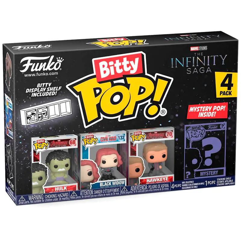 Blister 4 figurine Bitty POP Marvel The Infinity Saga Hulk poza produsului