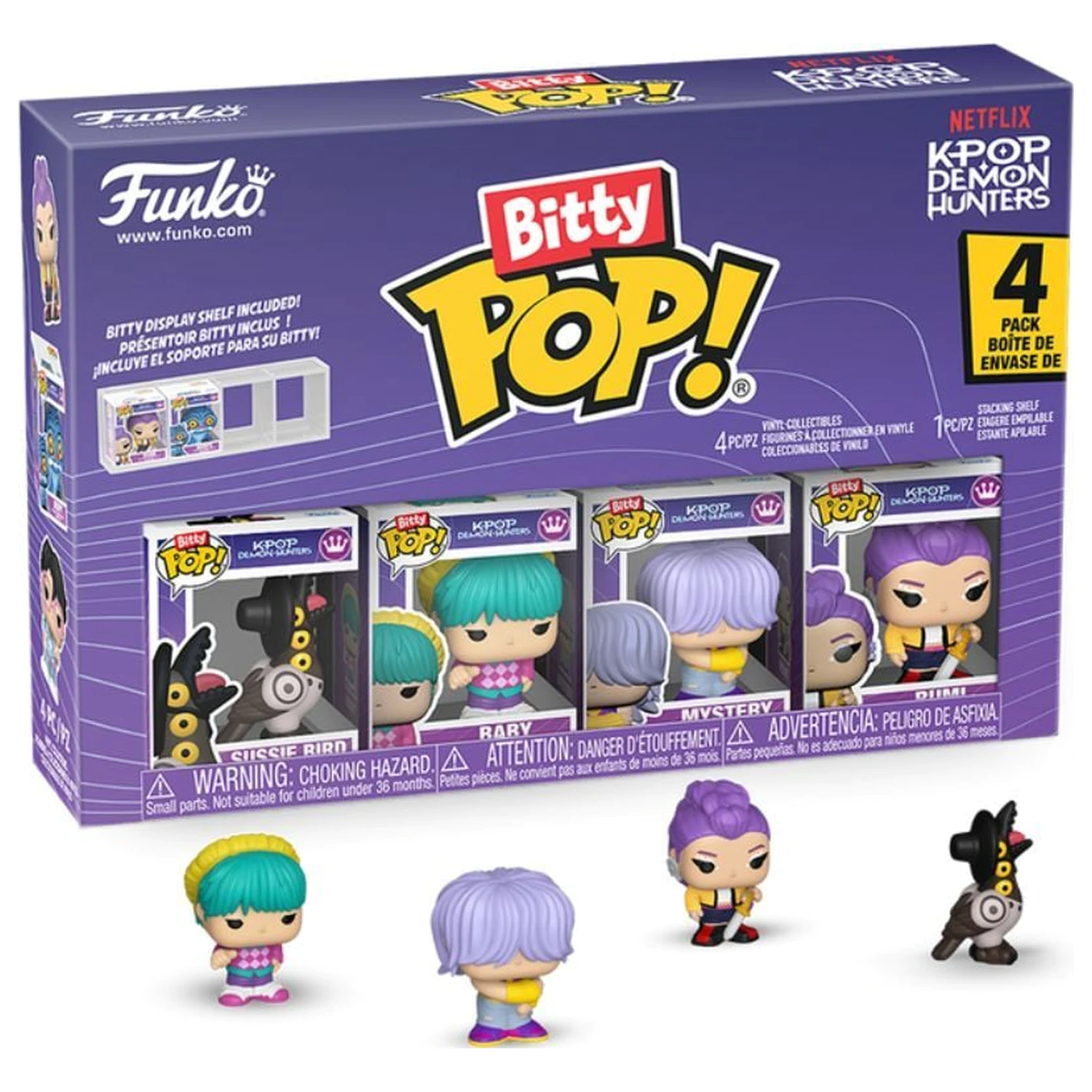Set 4 figurine Funko Bitty POP KPop Demon Hunters poza produsului