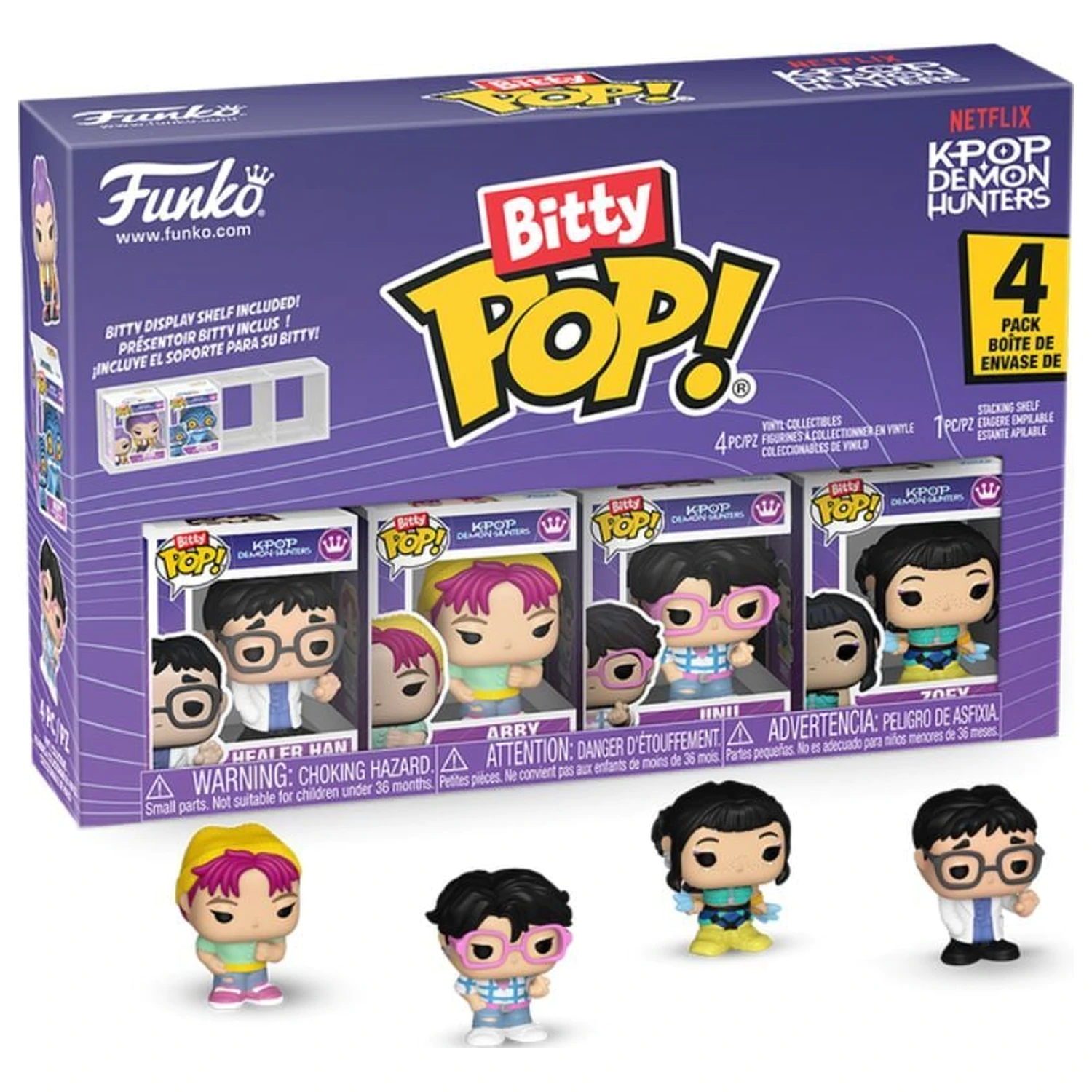 Set de 4 figurine Funko Bitty POP KPop Demon Hunters poza produsului