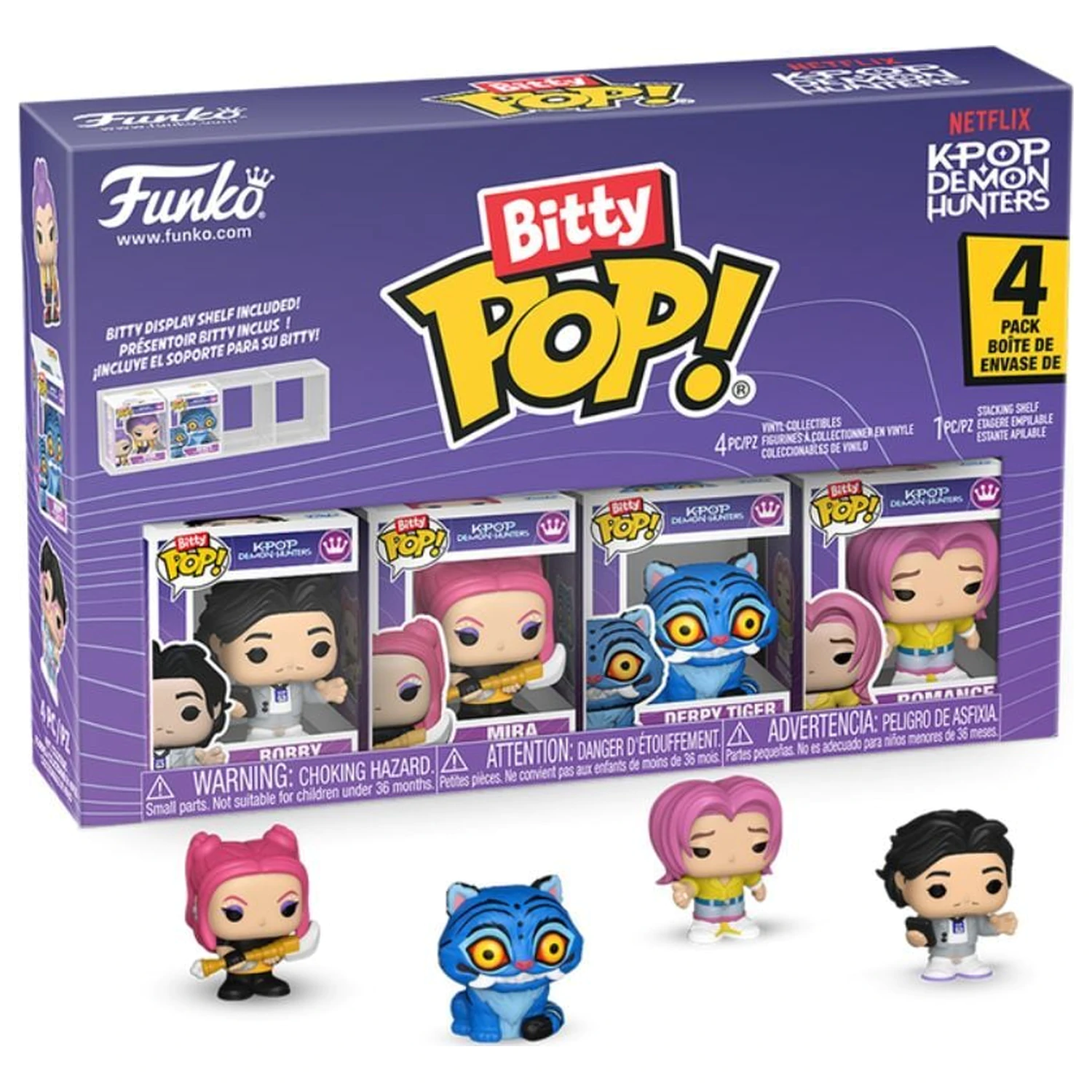 Pachet de 4 figurine Funko Bitty POP KPop Demon Hunters poza produsului