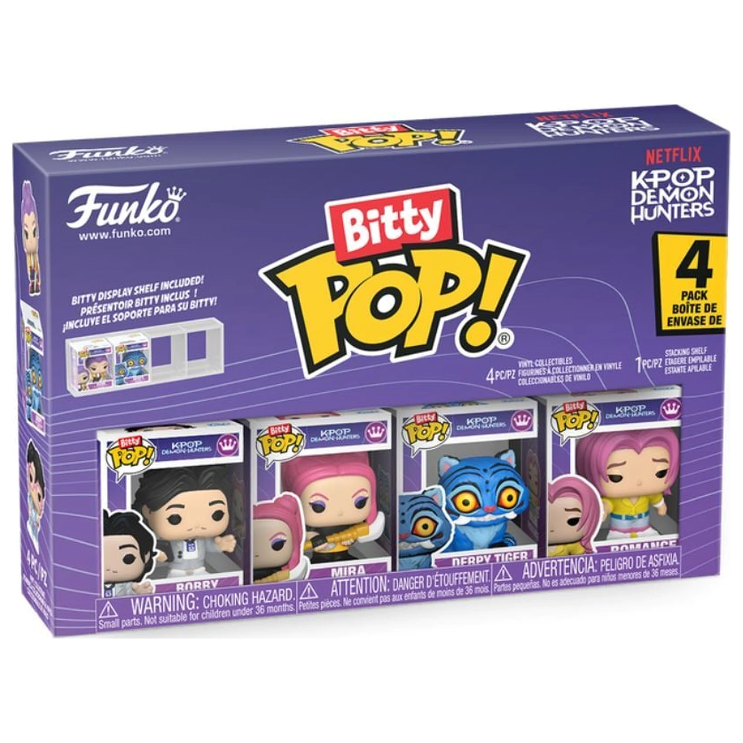 Pachet de 4 figurine Funko Bitty POP KPop Demon Hunters poza produsului