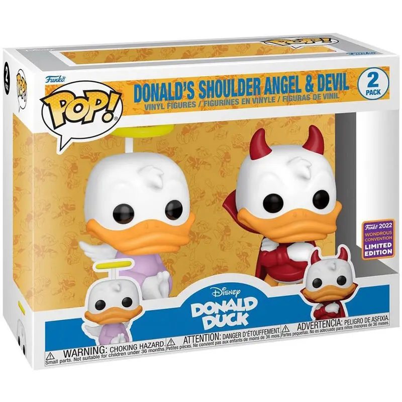 Set POP 2 buc Disney Donald Duck - Donald Înger & Diavol Exclusiv poza produsului