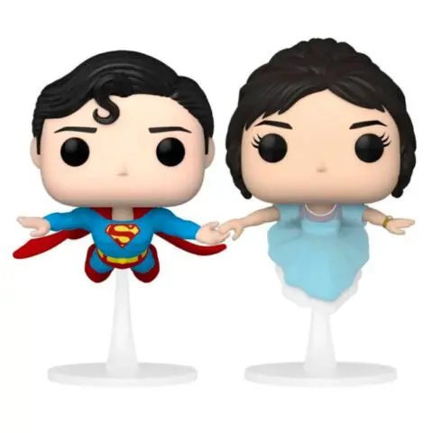 POP pachet 2 figurine DC Comics Superman & Lois Flying Exclusive poza produsului