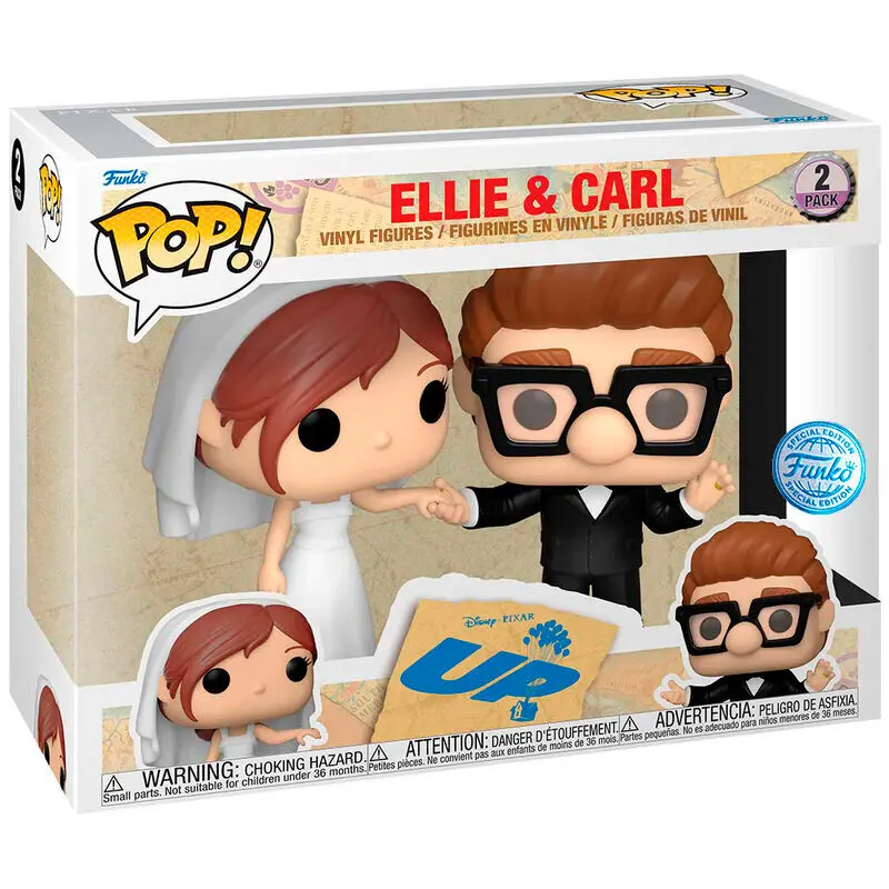 Figurine Vinil Up POP! 2-Pack Ellie & Carl Wedding 9 cm poza produsului