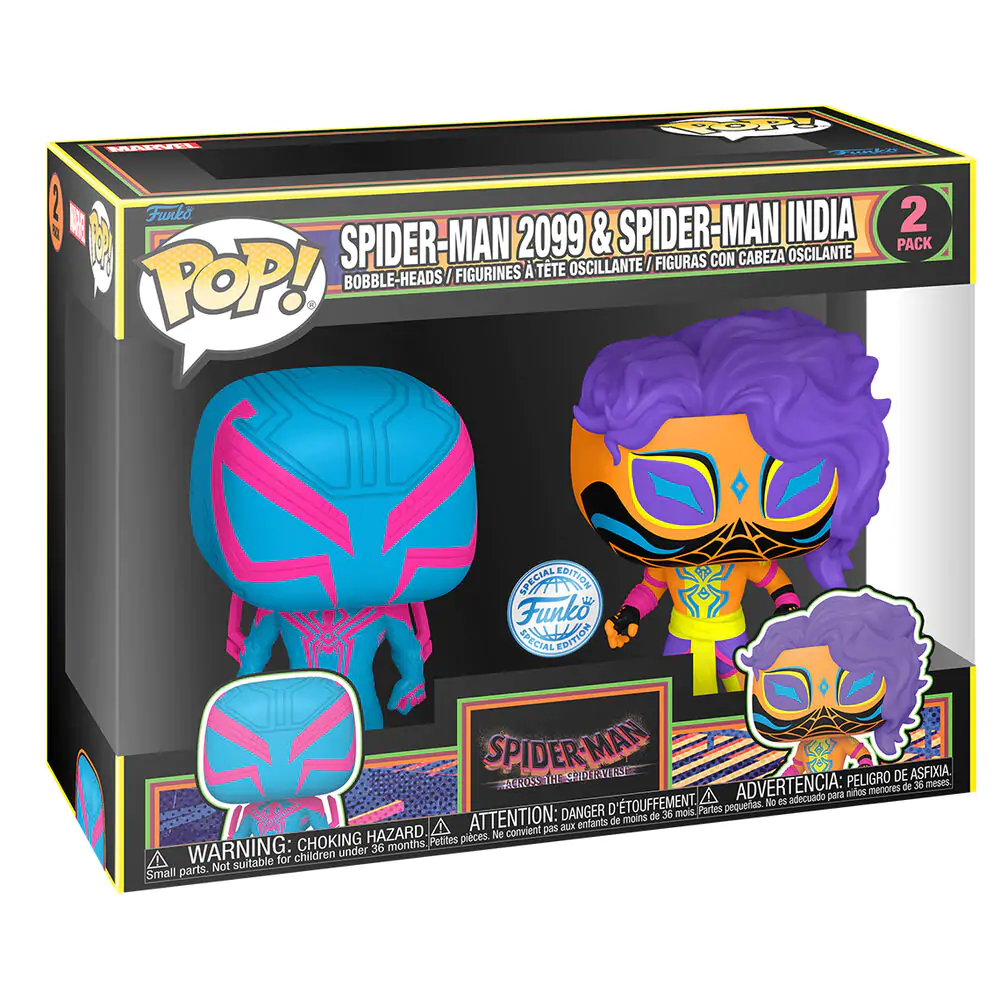 Funko POP pachet 2 figurine Spider-Man - Spider-Man 2099 & Spider-Man India Exclusive poza produsului