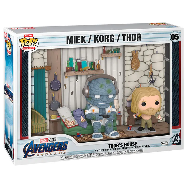 Pachet de 2 figurine din vinil Avengers Endgame POP Moments Deluxe Thors House 9 cm poza produsului
