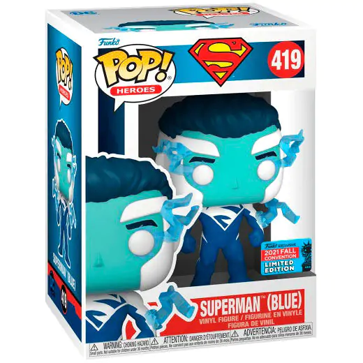 DC Comics POP! Figurina din vinil Superman (Albastru) (NYCC/Fall Con.) 9 cm poza produsului
