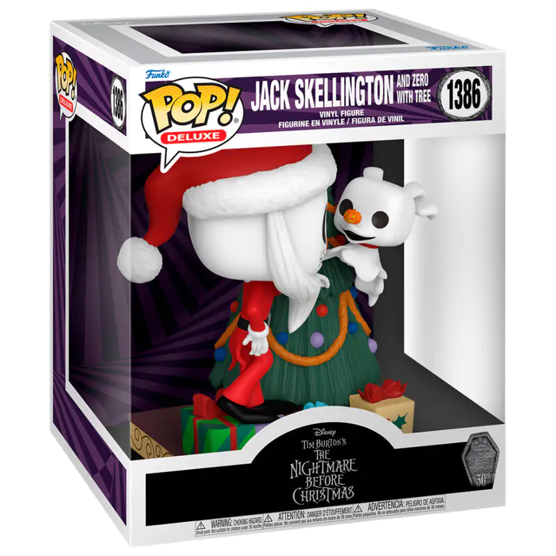 Figurină POP Deluxe Disney Nightmare Before Christmas Aniversarea 30 Jack Skellington și Zero poza produsului