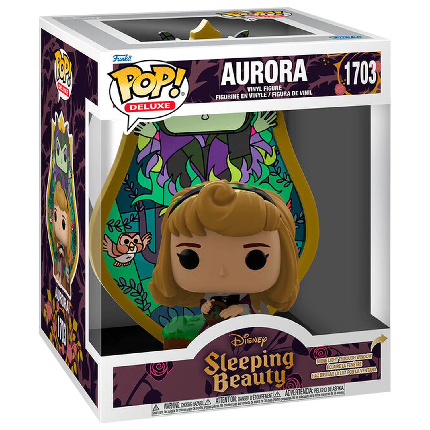 Funko POP figura Deluxe Disney Slepping Beauty Aurora Maleficent Stained Glass poza produsului