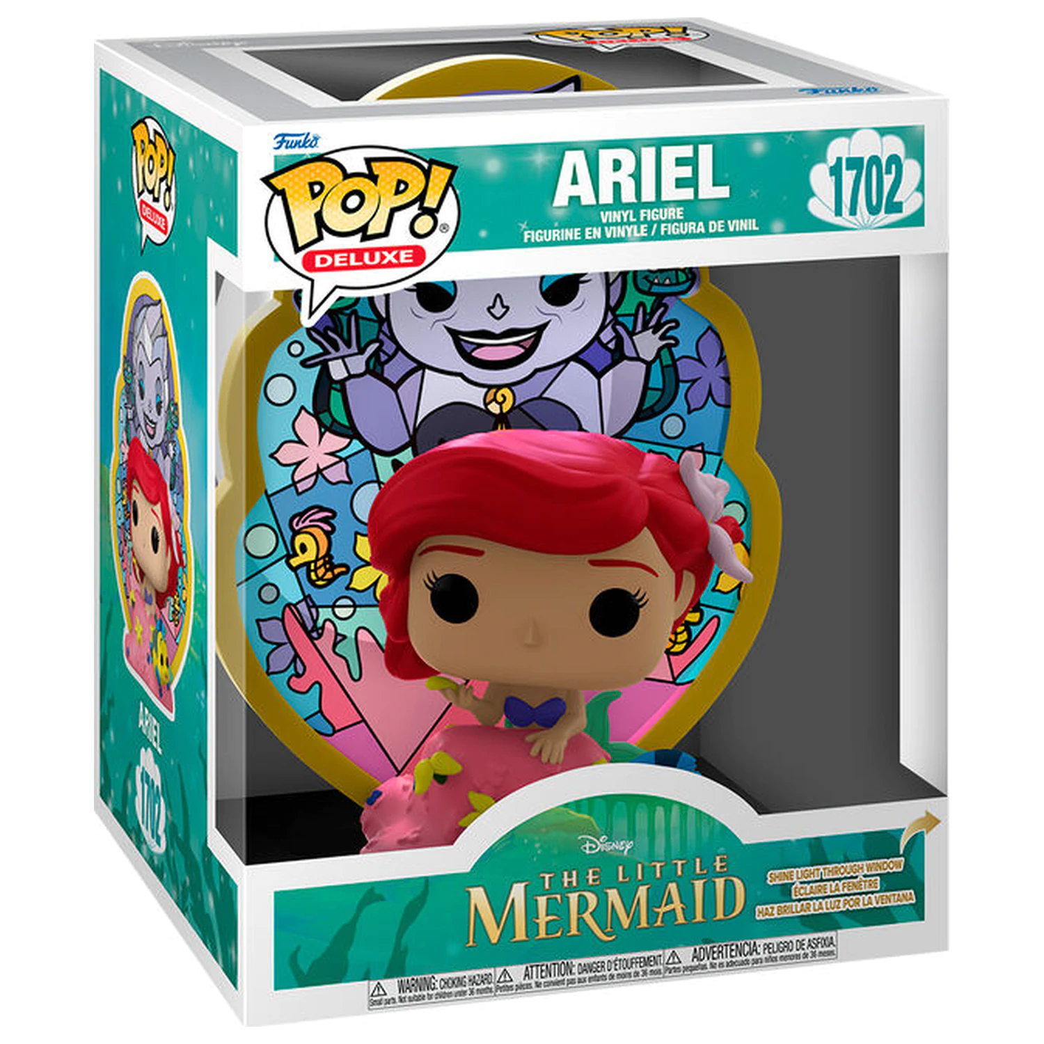 Funko POP figurina Deluxe Disney The Little Mermaid Ariel Ursula Stained Glass poza produsului