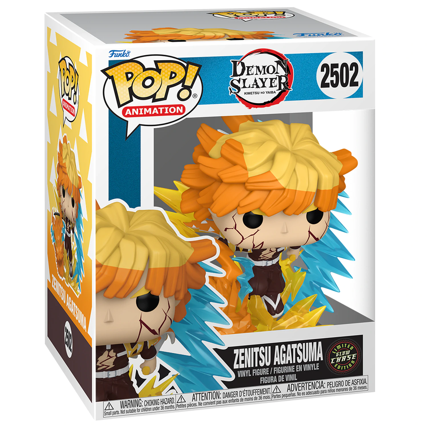 Figurina Funko POP Premium Demon Slayer Zenitsu Agatsuma Glow Chase poza produsului