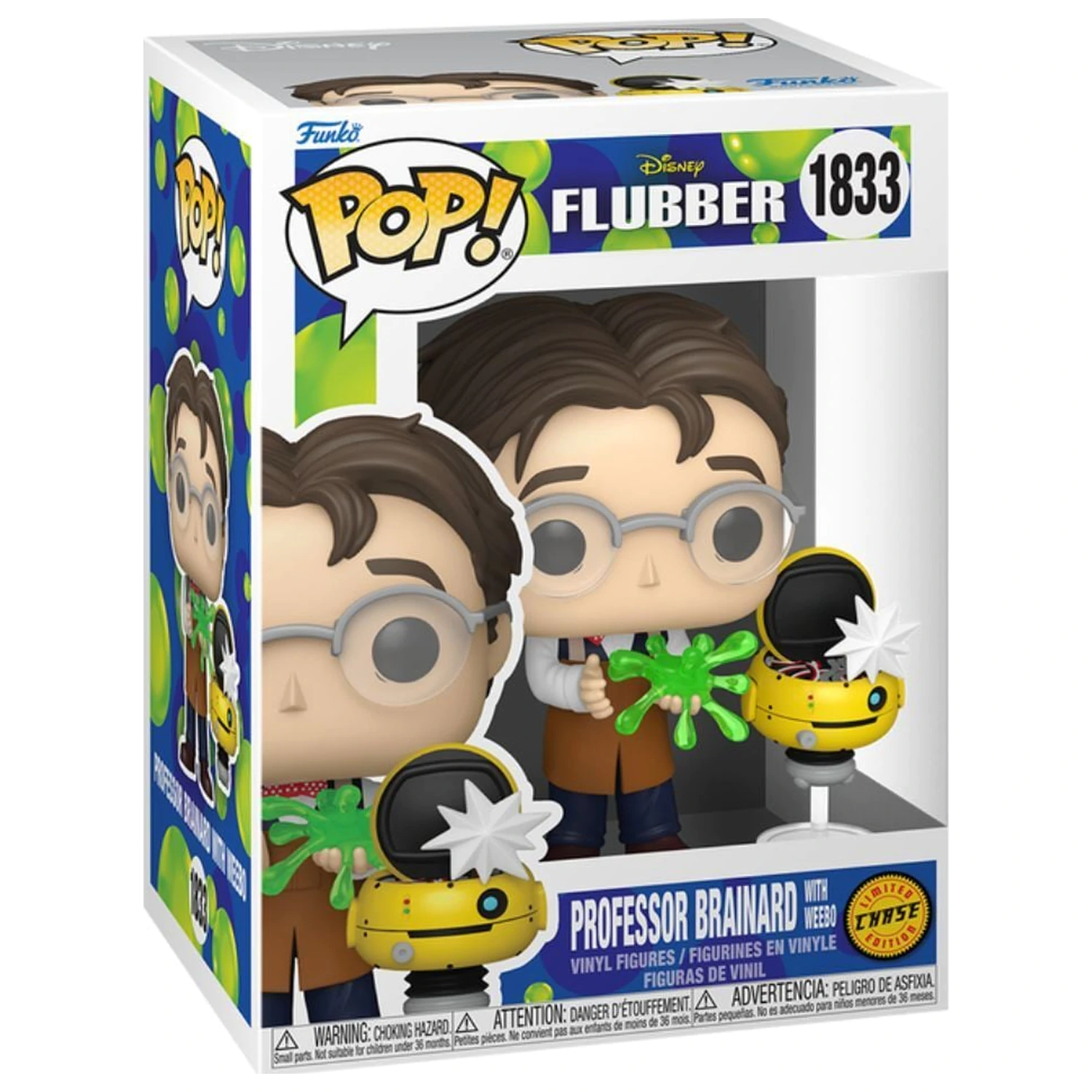 Funko POP figurina Disney Flubber Professor Brainard with Weebo Chase poza produsului