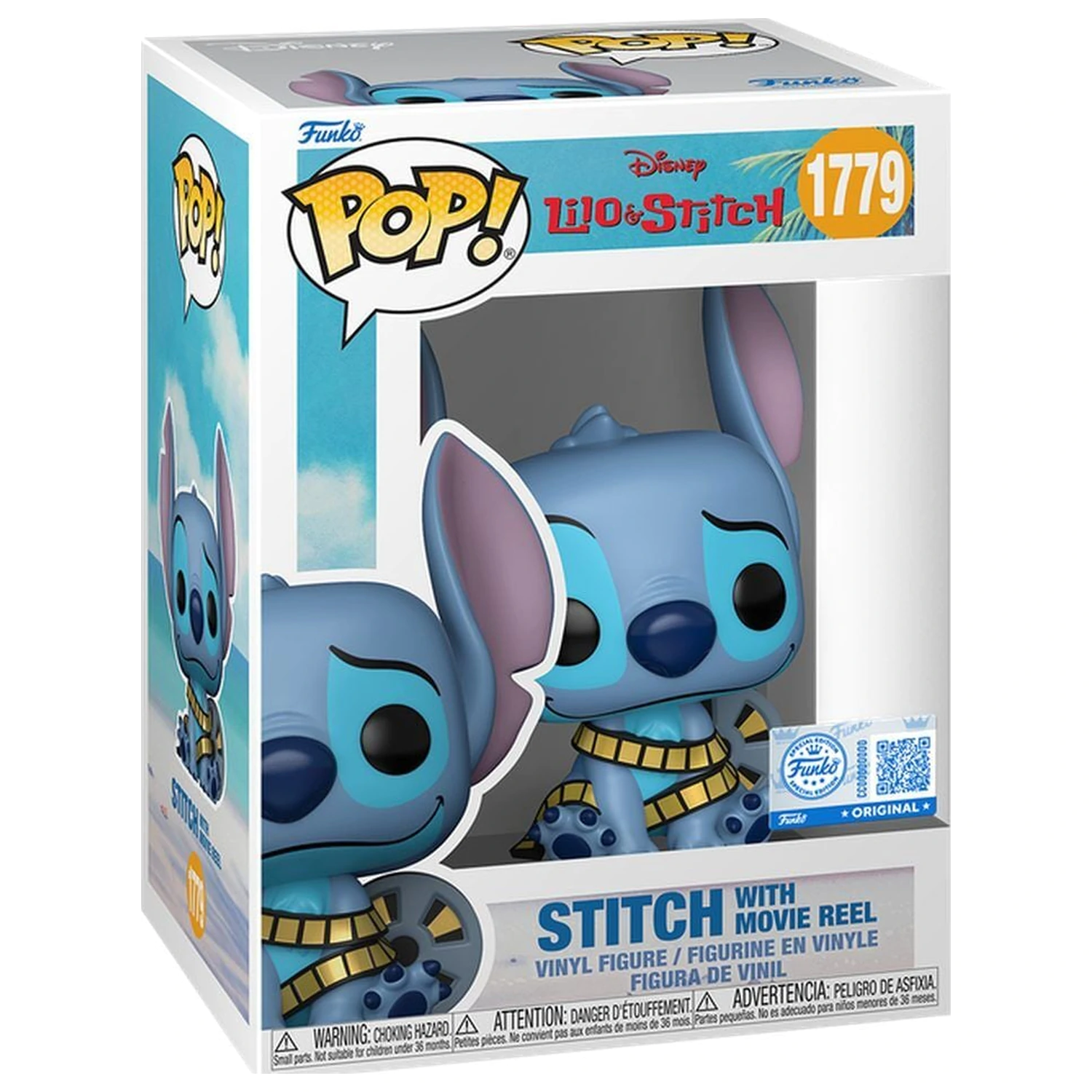 Funko POP figura Disney Lilo & Stitch - Stitch cu Movie Reel Exclusiv poza produsului