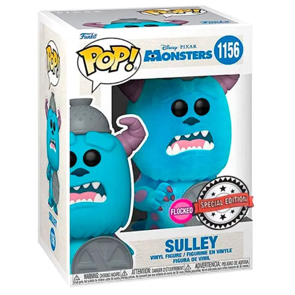 Monsters, Inc. 20th Anniversary POP! Disney Figurina Vinil Sulley cu Capac (Flocked) 9 cm poza produsului