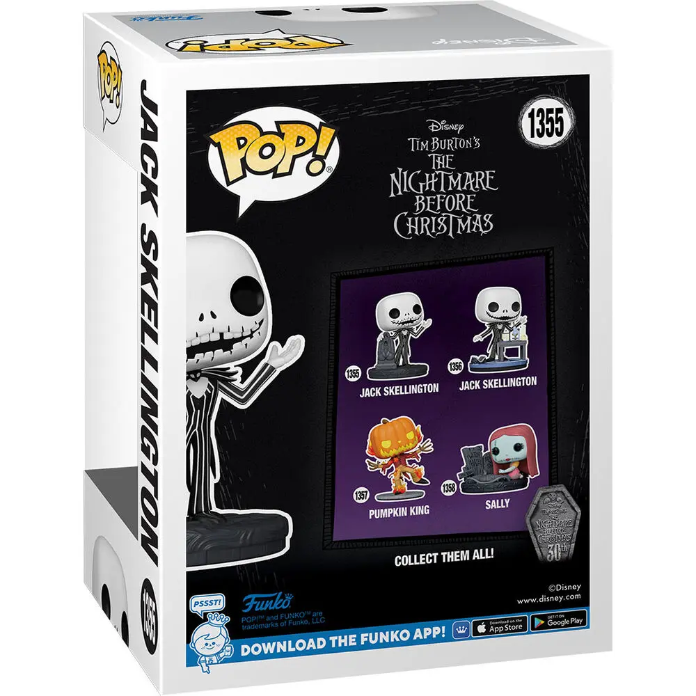 Nightmare before Christmas 30th POP! Disney Figurina de vinil Jack cu Piatră funerară 9 cm poza produsului